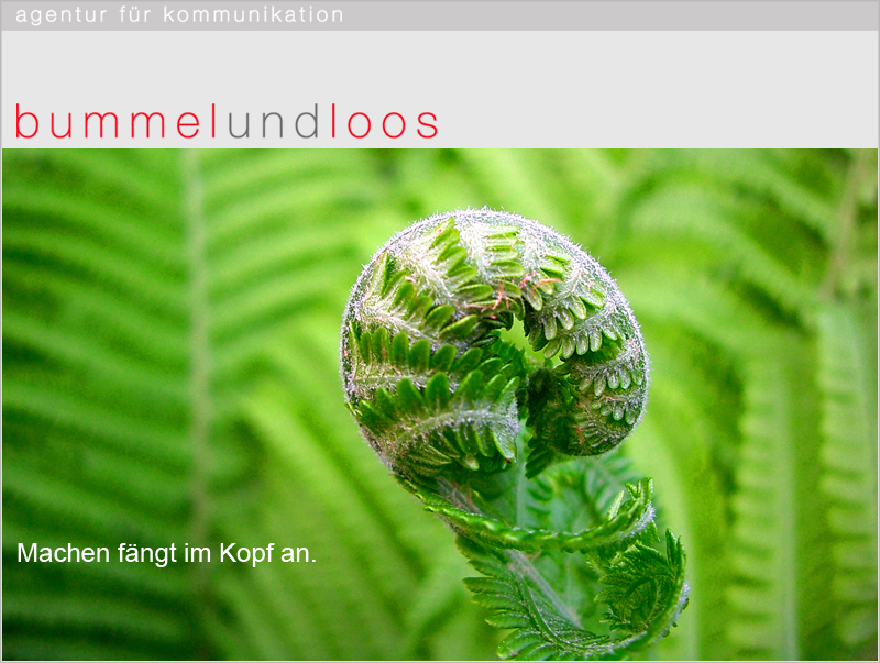 start > bummelundloos Agentur für Kommunikation